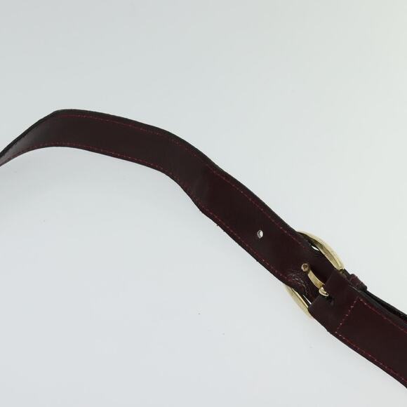 CELINE C Sulky Shoulder Bag Canvas Leather Red Gold - Picture 8 of 12